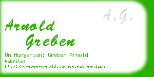 arnold greben business card